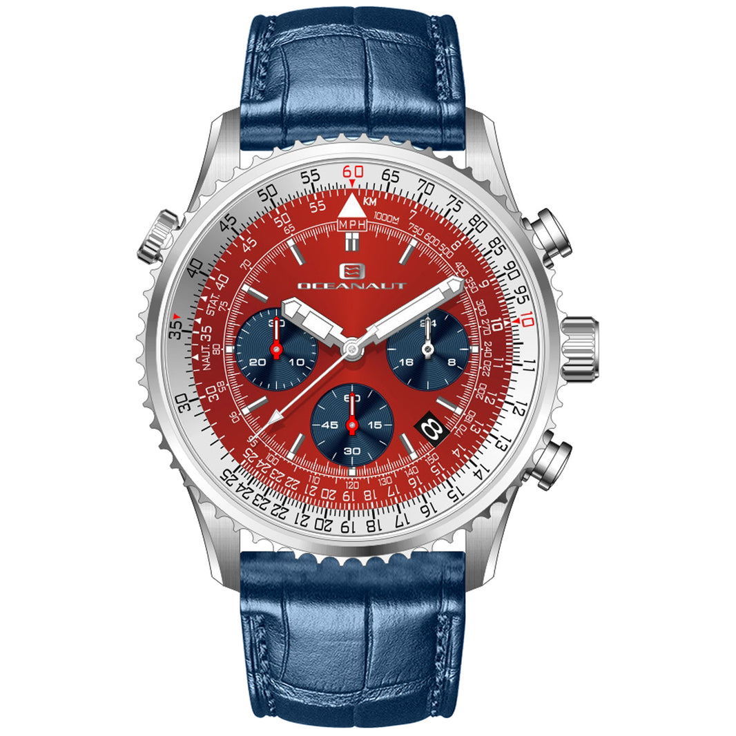 Oceanaut Men's Flight Red Dial Watch - OC0131