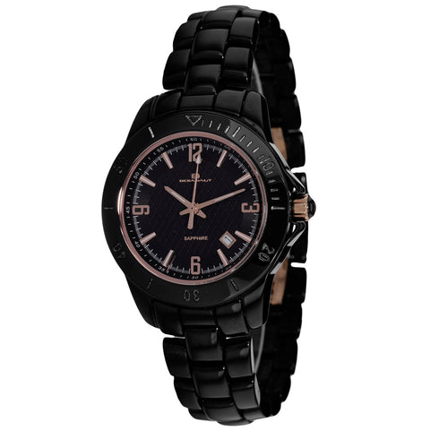 Oceanaut Women's Ceramic Black Dial Watch - 3BH1D3618